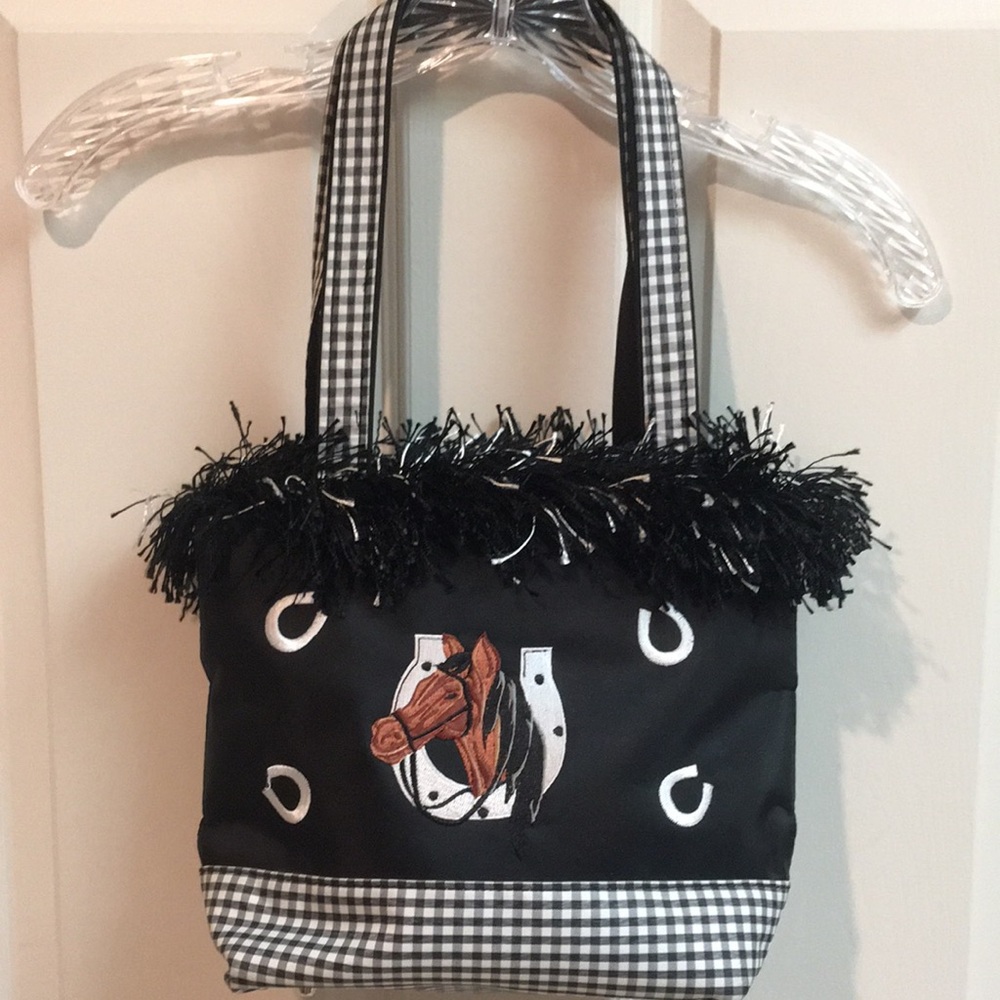 Horse Portrait Embroidered Tote Bag